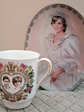 The People’s Princess Diana Bradford Exchange Plate w/COA & Hammersley 1981 cup